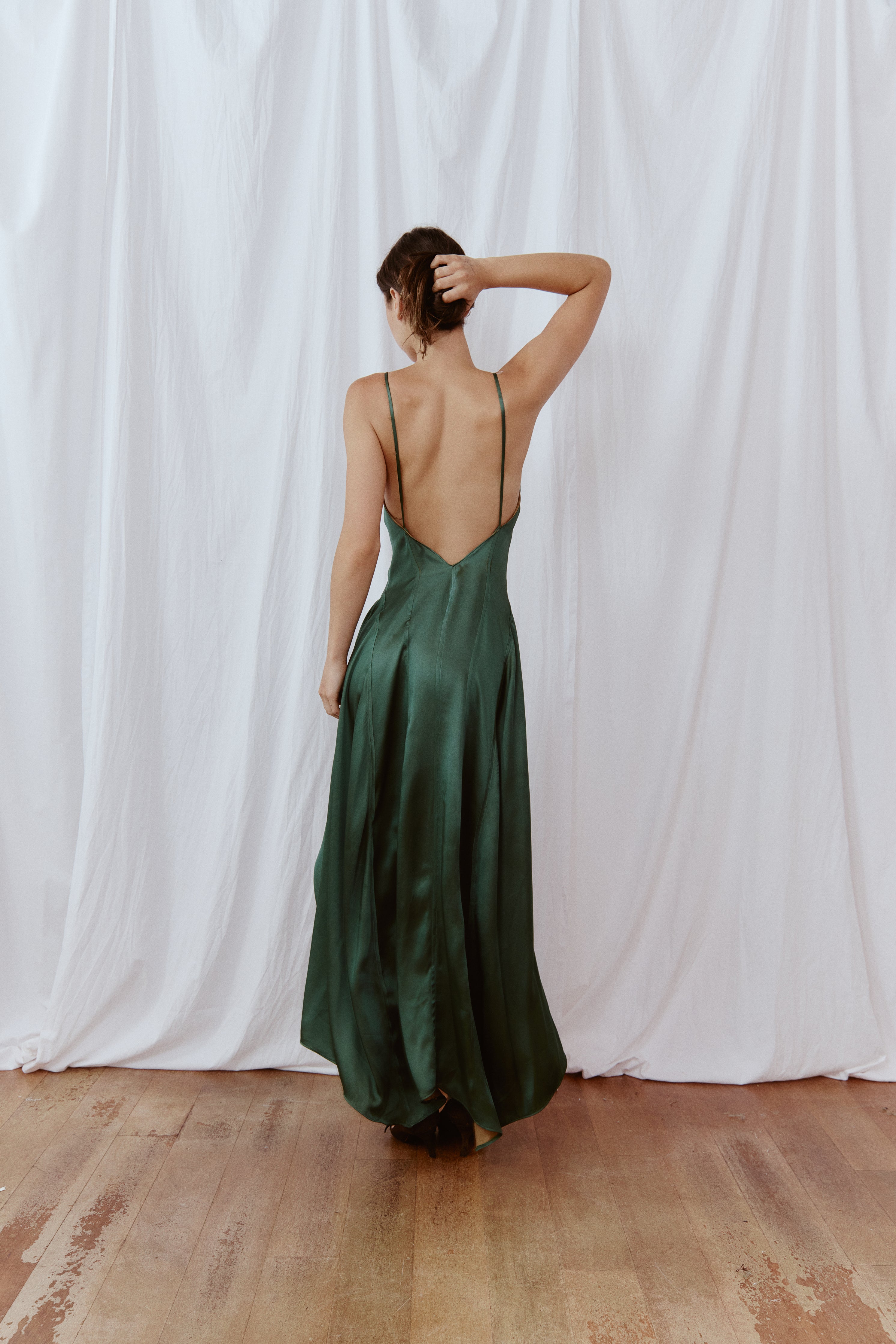 CAMPBELL Dress Forest Green