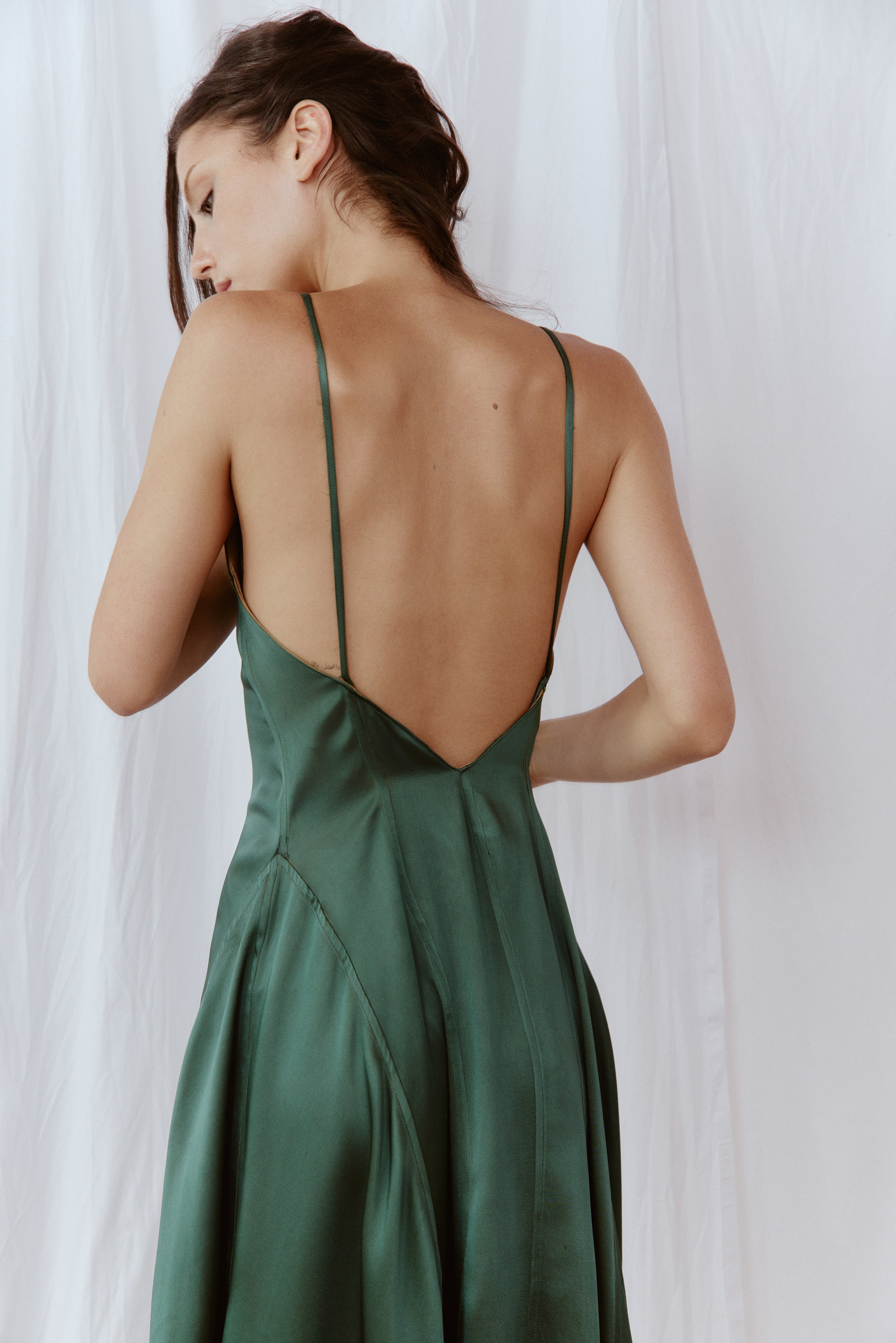 CAMPBELL Dress Forest Green